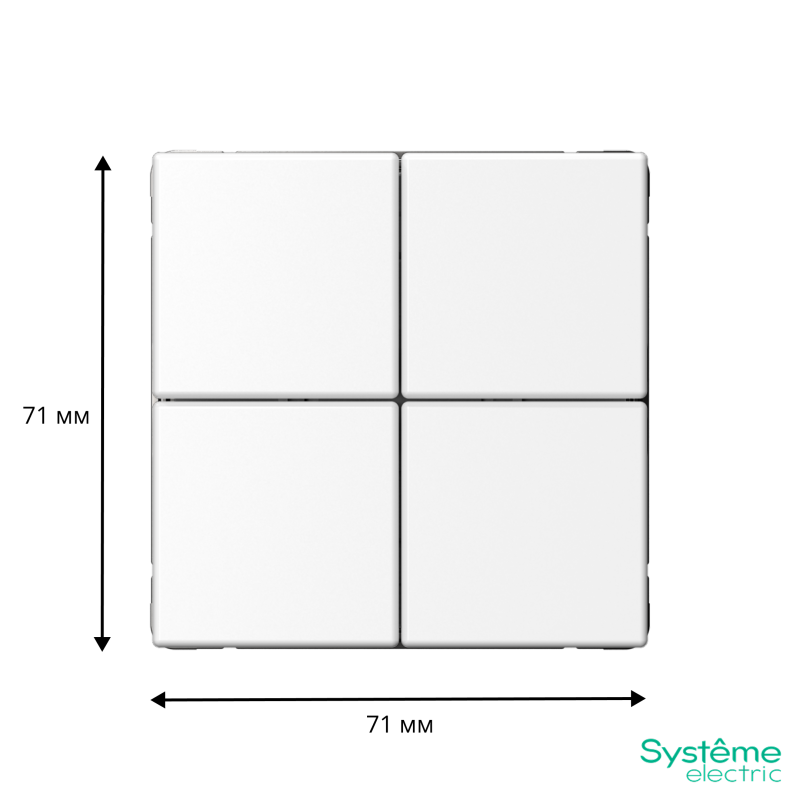  Выключатель сценарный 4-кл. ArtGallery (сх. 1) бел. SE GAL000174 фото в каталоге от BTSprom.by