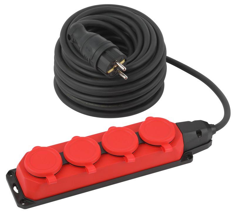 удлинитель 4х20м с заземл. ip44 кг 3х1.5 каучук uk-4e-3x1.5-20m-ip44(kg) эра б0057587 от BTSprom.by