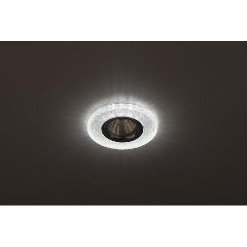  Светильник DK LD1 WH декор со светодиод. подсветкой GU5.3 220В 50Вт прозр. ЭРА Б0018775 фото в каталоге от BTSprom.by