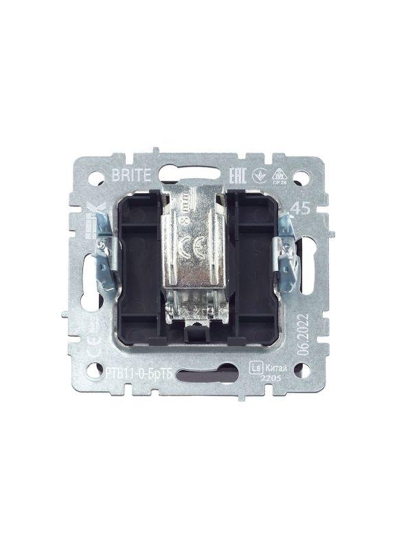  Розетка телевизионная оконечная TV СП Brite РТВ11-0-БрТБ механизм бронза IEK BR-A10-O-K45 фото в каталоге от BTSprom.by