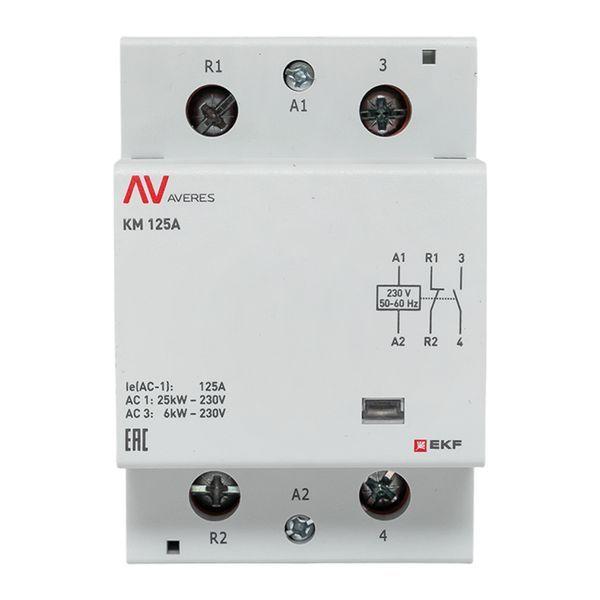  Контактор модульный КМ 125А 1NC+1NO 230В AC (3 мод.) AVERES EKF km-av-3-125-11-230V фото в каталоге от BTSprom.by