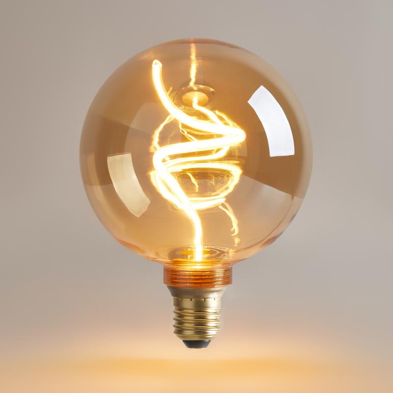 Лампа светодиодная филаментная Loft 271 G125 5Вт 1800К E27 DIM Voltega 8558 фото в каталоге от BTSprom.by