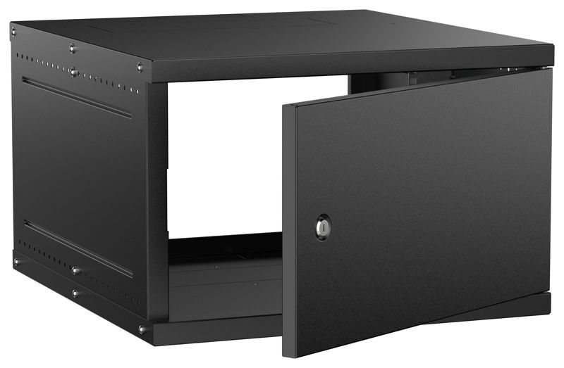 шкаф настенный 6u 600х650мм дверь метал. черн. generica lwe5-06u67-mf-g от BTSprom.by