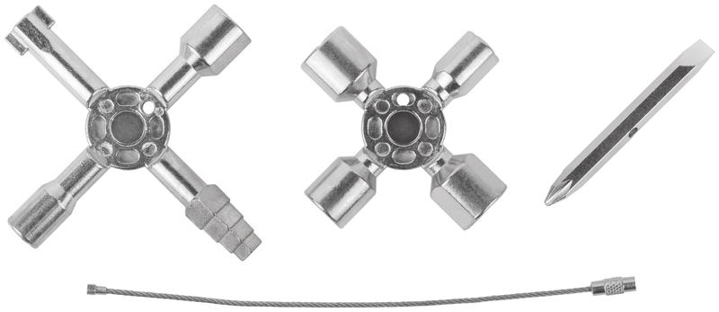  Ключ универсальный для электрошкафов 10-в-1 двусторонняя CrV бита РН2/SL7 FIT 60110 фото в каталоге от BTSprom.by