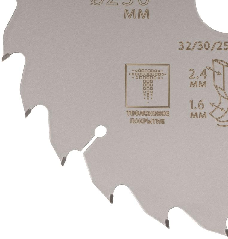  Диск пильный по дереву с тефлоновым покрытием 24Т Profi plus 230х16/24х32/30/25.4/20мм Cutop 75-23024Т фото в каталоге от BTSprom.by