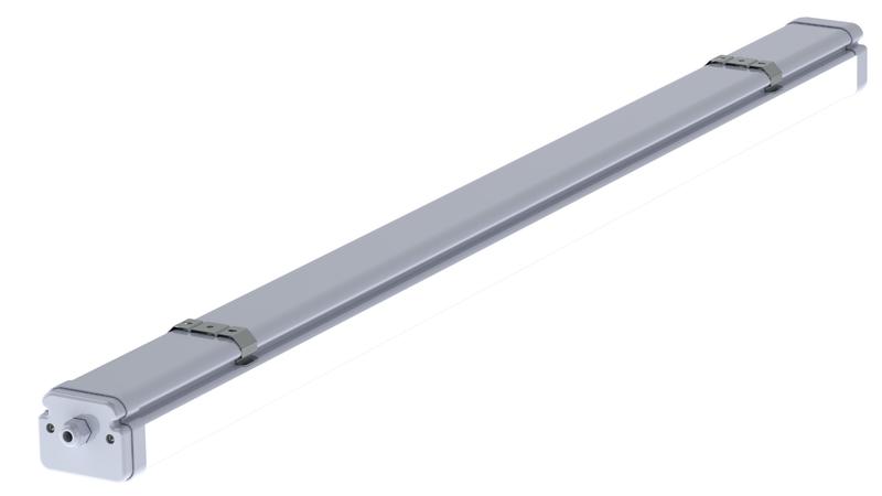 светильник светодиодный slim-tube-a 16 4000к ip67 580х83х70 cri80 milky аварийный подвесной/накладной с бап на 1ч luxdator со сквозной проводкой сер. csvt цб-00004839 от BTSprom.by