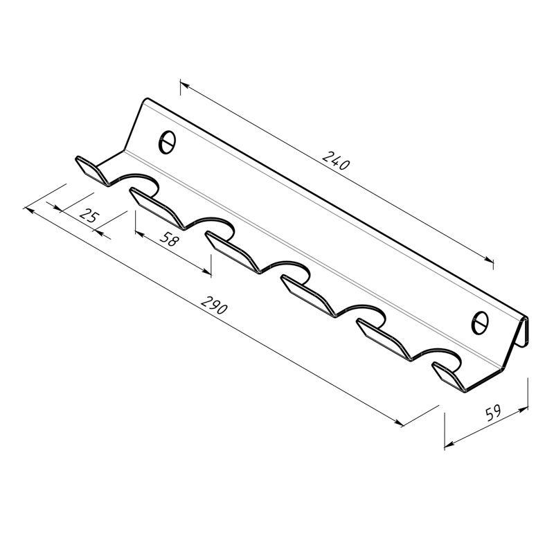  Держатель-органайзер для хранения садового инвентаря на пять предметов настенный черн. Rexant 38-0647 фото в каталоге от BTSprom.by