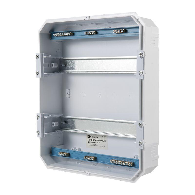  Бокс ЩРВ-П-24 IP41 пластик. бел. Rexant 11-0224 фото в каталоге от BTSprom.by