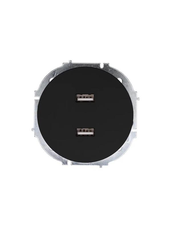 розетка 2-м сп osen usb разъем механизм черн. бархат lezard 743-4288-192 от BTSprom.by