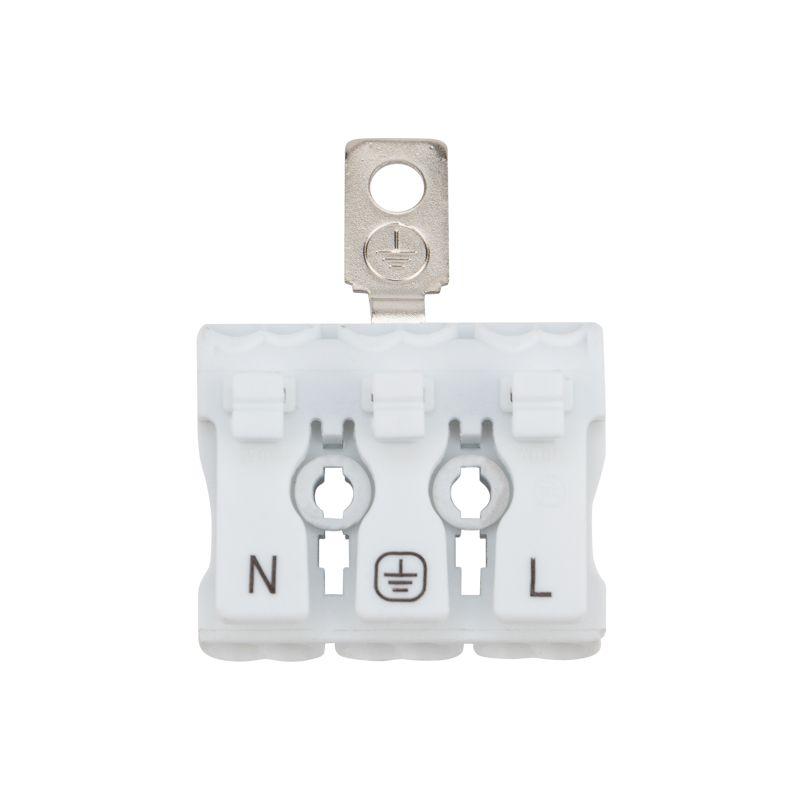  Клемма пружинная соединительная КСП 3-полюсная с заземл. и с монтажными ножками (уп.100шт) Rexant 07-6215-2 фото в каталоге от BTSprom.by