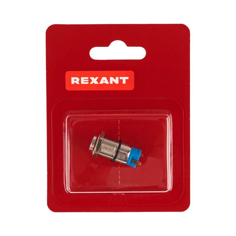  Кнопка антивандальная d12 без фикс. (2с) (ON)-OFF выпуклая (A12-B2) блист. Rexant 06-0339-A фото в каталоге от BTSprom.by