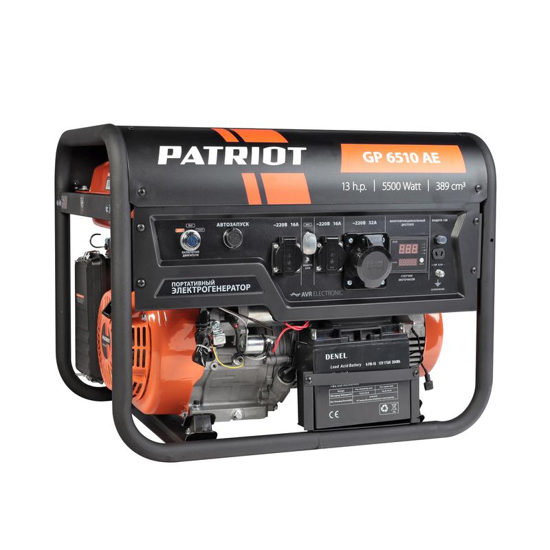 генератор бензиновый gp 6510 ae patriot 474101580 от BTSprom.by