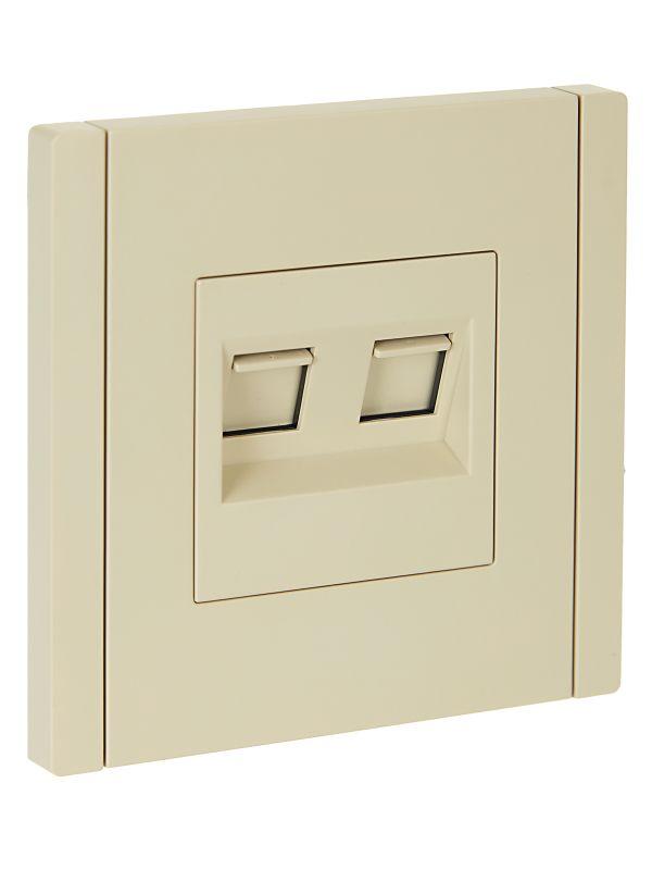розетка компьютерная 2-м rj45 кат.5e forte&piano fp433 ваниль iek fp-k20-1-k10 от BTSprom.by