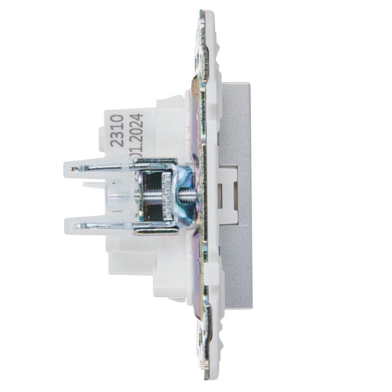  Розетка SKANDY 10А без заземл. без защ. шторок SK-R02S серебр. IEK SK-R10-10-K23 фото в каталоге от BTSprom.by