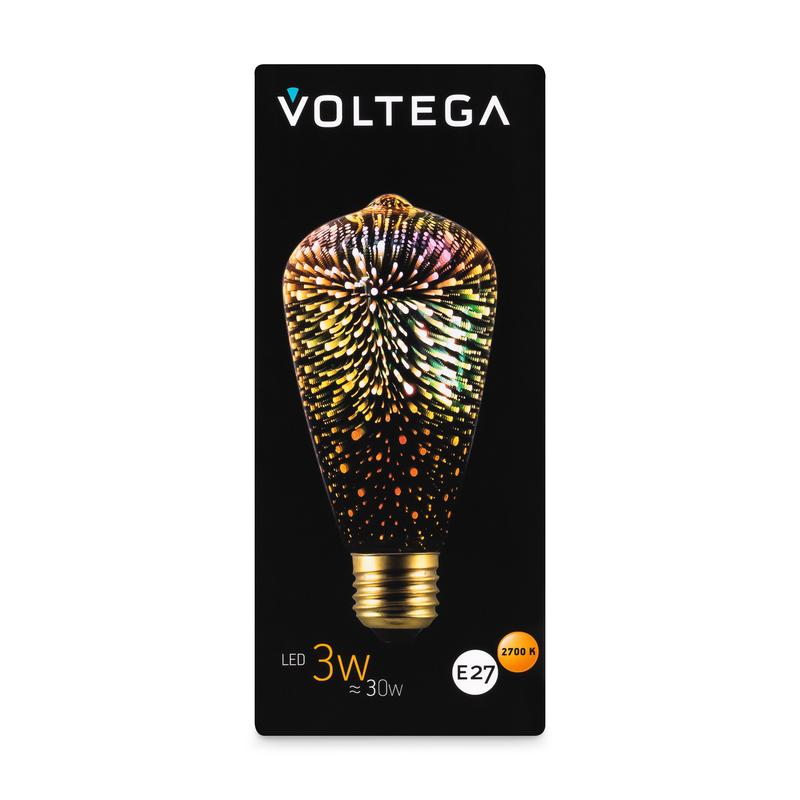 Лампа светодиодная филаментная Loft 271 ST64 3Вт 2700К E27 Voltega 8526 фото в каталоге от BTSprom.by