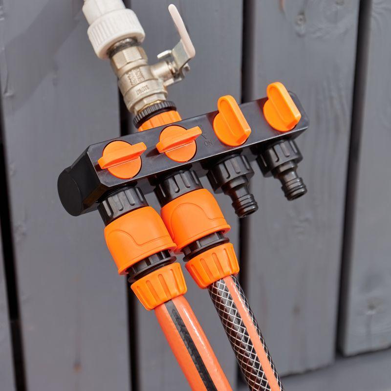  Разветвитель для шланга на 4 канала 1/2-3/4дюйма ЧЕТЫРЕ СЕЗОНА 62-0225 фото в каталоге от BTSprom.by