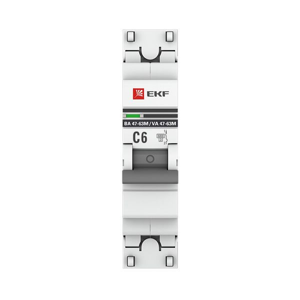  Выключатель автоматический модульный 1п C 6А 6кА ВА 47-63M электромагнит. расцеп. PROxima EKF mcb4763m-6-1-6C-pro фото в каталоге от BTSprom.by