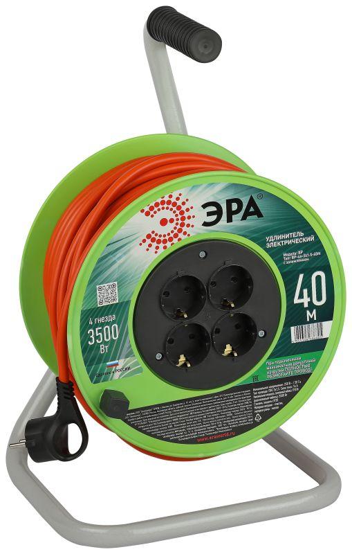 удлинитель на катушке 4х40м с заземл. rp-4e-3x1.5-40m пвс 3х1.5 эра б0056103 от BTSprom.by