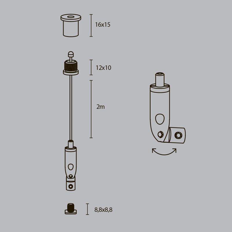  Комплект подвесов для радиусного профиля (уп.2шт) Maytoni ALM-3535R-P-2M фото в каталоге от BTSprom.by