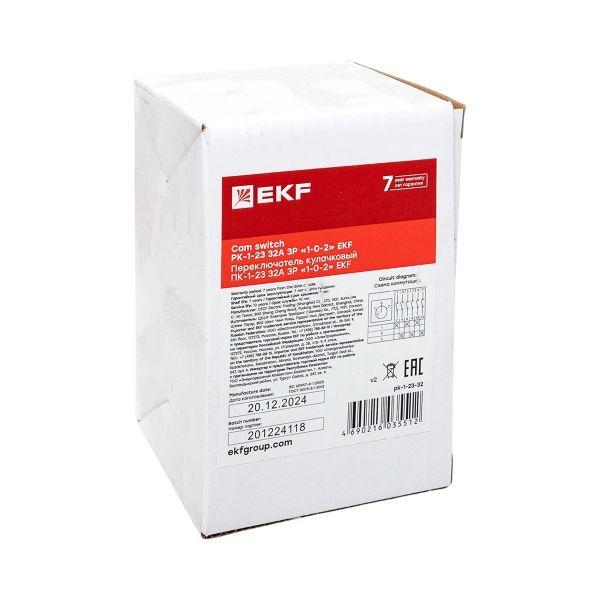  Переключатель кулачковый ПК-1-23 3П 32А "1-0-2" EKF pk-1-23-32 фото в каталоге от BTSprom.by
