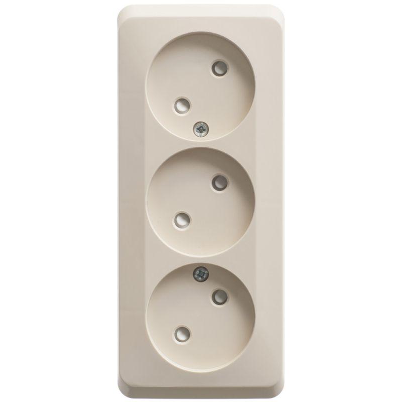 розетка 3-м оп этюд 16а ip20 250в без заземл. защ. шторки крем. se pa16-010k от BTSprom.by