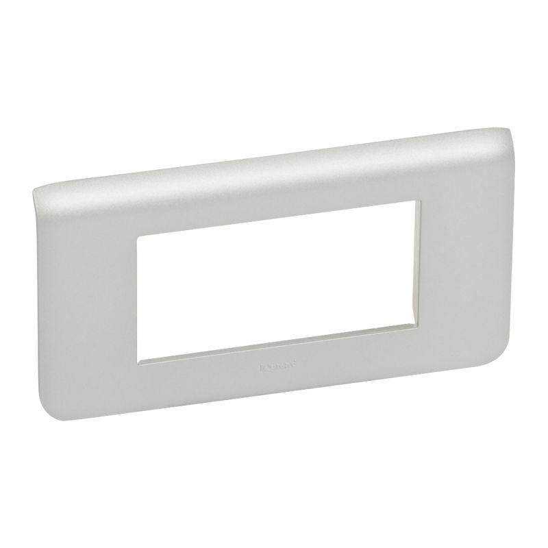 рамка 4мод. mosaic пластиковая горизонт. алюм. leg 079314 от BTSprom.by