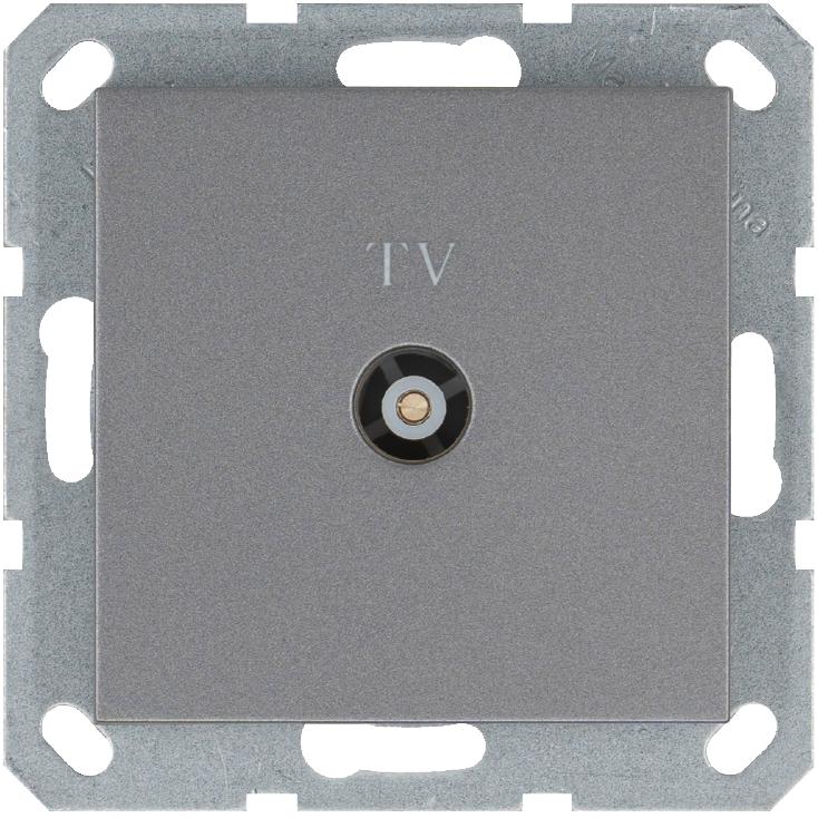розетка телевизионная проходная tv ф9.5мм механизм алюм. jasmart g6002s от BTSprom.by