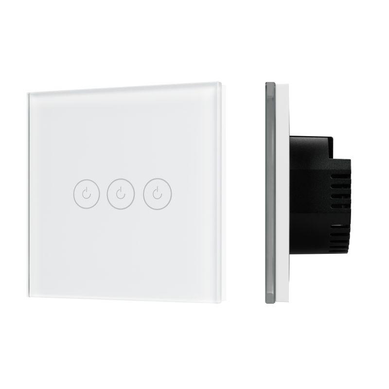 выключатель сенсорный swt-omali-s03-zb-wh (250в 10а zigbee) стекло arlight 050042 от BTSprom.by
