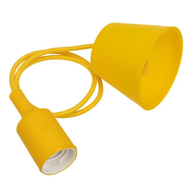  Патрон E27 силиконовый со шнуром 1м желт. Rexant 11-8889 фото в каталоге от BTSprom.by