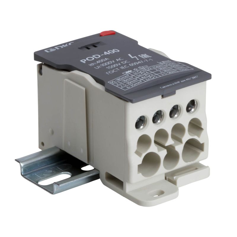 блок распределительный винтовой зажим 1х185кв.мм 2х35кв.мм 5х16кв.мм 4х10кв.мм dkc pod-400 от BTSprom.by