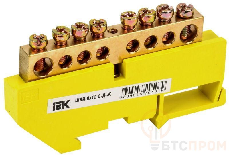 Шина PE "земля" на DIN-изол. ШНИ 8х12-8-Д-Ж IEK YNN10-812-8D-K05 фото в каталоге от BTSprom.by  Шина PE "земля" на DIN-изол. ШНИ 8х12-8-Д-Ж IEK YNN10-812-8D-K05 фото в каталоге от BTSprom.by