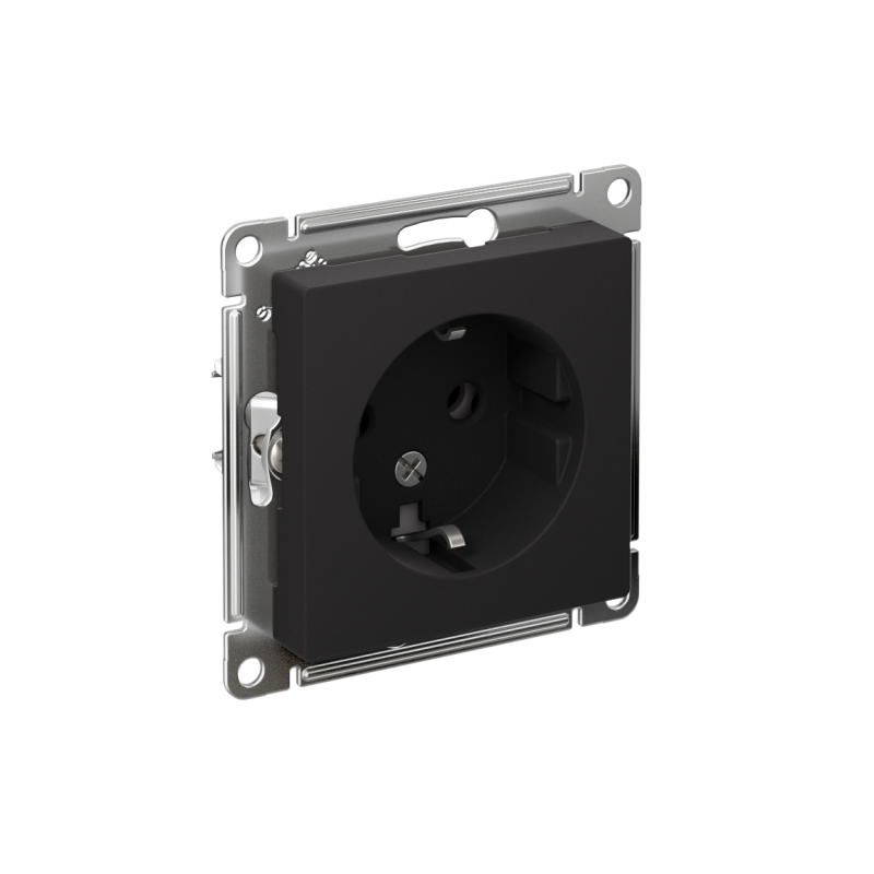 розетка 1-м сп atlasdesign 16а ip20 с заземл. механизм карбон se atn001043 от BTSprom.by