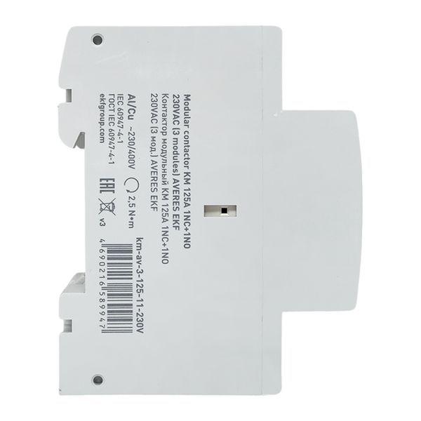  Контактор модульный КМ 125А 1NC+1NO 230В AC (3 мод.) AVERES EKF km-av-3-125-11-230V фото в каталоге от BTSprom.by