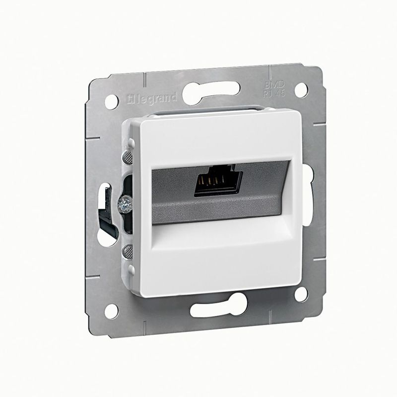 розетка компьютерная 1-м сп cariva rj45 кат.6 utp механизм бел. leg 773641 от BTSprom.by
