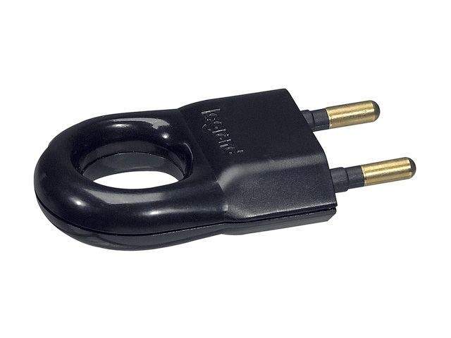 вилка с кольцом 6а 2р, пластик, черный (legrand) 050163 от BTSprom.by