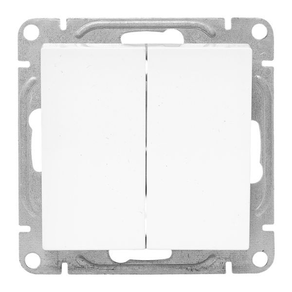  Выключатель кнопочный 2-кл. СП Эпика механизм бел. EKF UP1-SWW-23 фото в каталоге от BTSprom.by