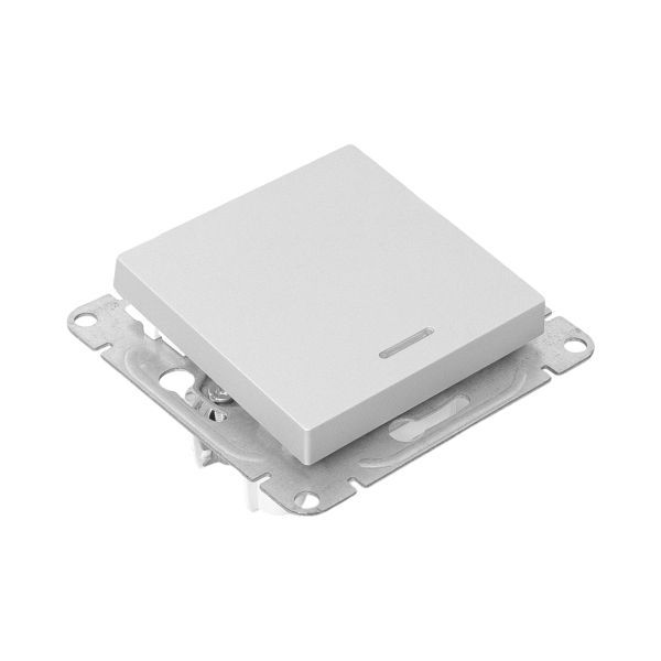  Выключатель 1-кл. СП Эпика с подсветкой механизм алюм. EKF UP1-SWA-14 фото в каталоге от BTSprom.by