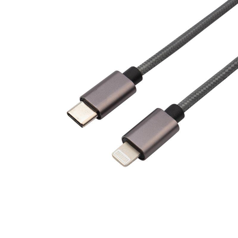  Кабель Type-C-Lightning PD 1м графит нейлон Rexant 18-7054 фото в каталоге от BTSprom.by