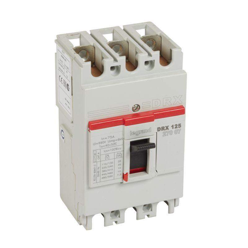 выключатель автоматический 3п 75а 10ка drx125 стационарн. leg 027007 от BTSprom.by