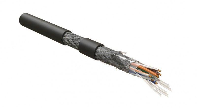 кабель sf/utp кат.5e 4х2х26awg (19х0.10мм) мж patch pvc isfutp4-c5e-p26/19-pvc-bk для сетей industrial ethernet черн. (уп.500м) hyperline 444054 от BTSprom.by