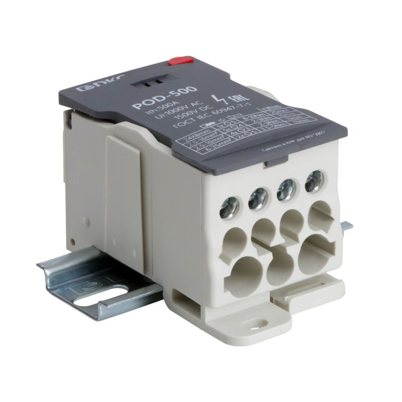 блок распределительный винтовой зажим плоский 24х8 мм 2х35кв.мм 5х16кв.мм 4х10кв.мм dkc pod-500 от BTSprom.by