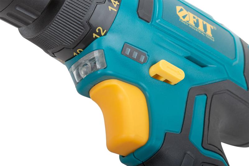  Дрель-шуруповерт аккумуляторная 14.4В 0-400/1450об/мин 23Нм 1 (Li-Ion) 1.3А.ч FIT 80187 фото в каталоге от BTSprom.by