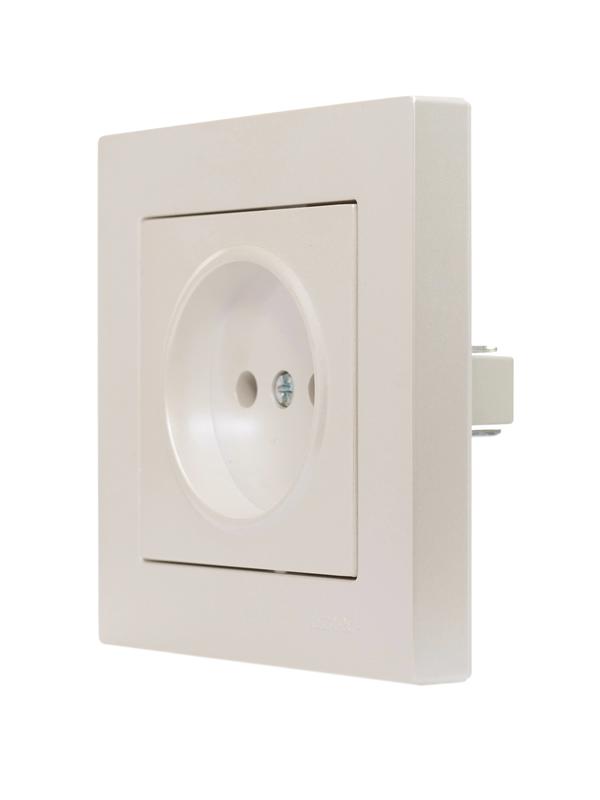  Розетка 1-м СП Vesna без заземл. ПБТ механизм жемчуж./бел. перламутр LEZARD 742-3088-121B фото в каталоге от BTSprom.by