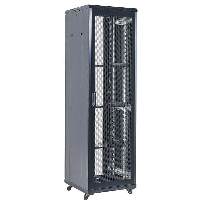 шкаф напольный 19дюйм 42u 600х800х2054 дверь перфорация перфорир. задн. дверь; боковые съемные стенки ral9005 rexant 04-4266-232 от BTSprom.by