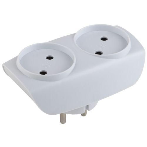 разветвитель 2-м без заземл. 16а ip20 sp-2-w бел. эра c0045520 от BTSprom.by