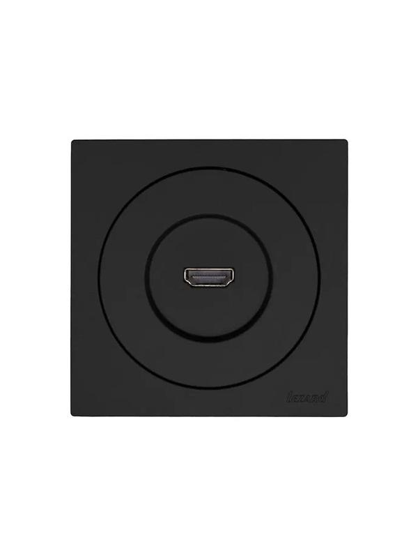  Розетка HDMI 1-м СП OSEN механизм черн. бархат LEZARD 743-4288-203 фото в каталоге от BTSprom.by