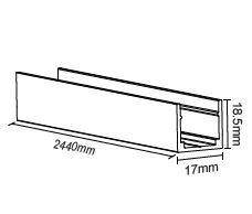 профиль алюминиевый для led ленты neon 1515 накл. 2440х17х18.5мм varton v4-r0-70.0001.kit-2303 от BTSprom.by
