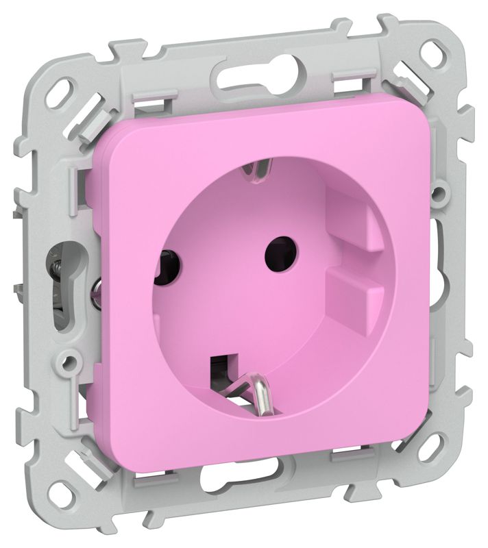 розетка сп flite рсш11-1-флпр 16а с заземл. с защ. шторками безвинтовое крепление механизм пурпур. iek fi-r14-16-1-k99 от BTSprom.by