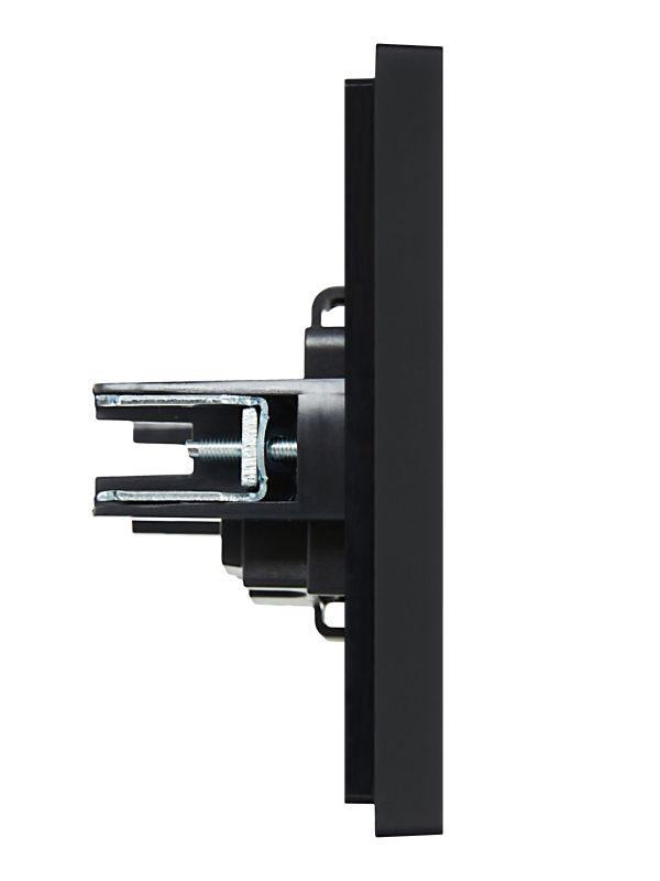  Розетка 1-м СП FORTE&PIANO FP117 10А без заземл. защ. шторки винт. крепл. черн. IEK FP-R13-10-K02 фото в каталоге от BTSprom.by