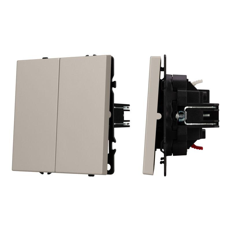 выключатель arl nobe 2 кл софт-тач кашемир swt-mk02-sfpl-ca (250в 10а) arlight 059419(1) от BTSprom.by